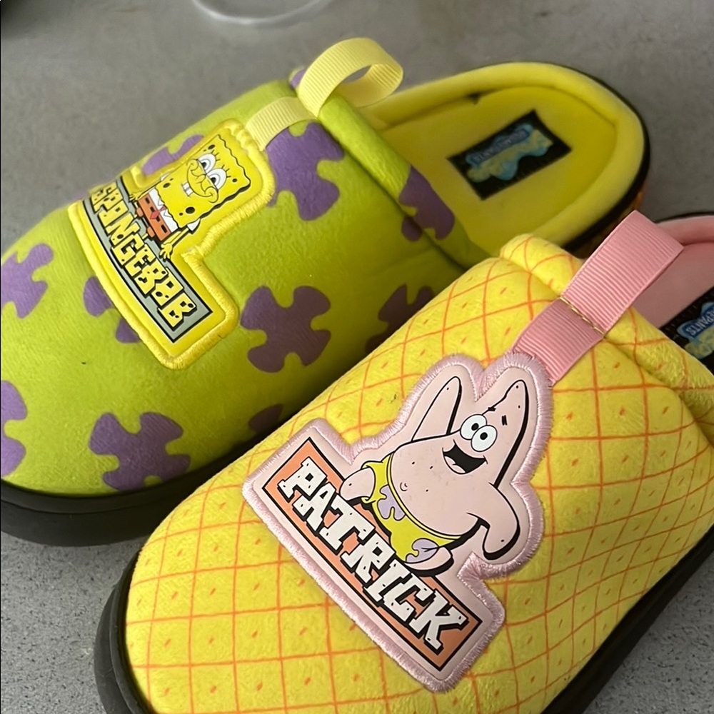 SpongeBob SquarePants Yellow and Pink Slippers for Cozy Comfort